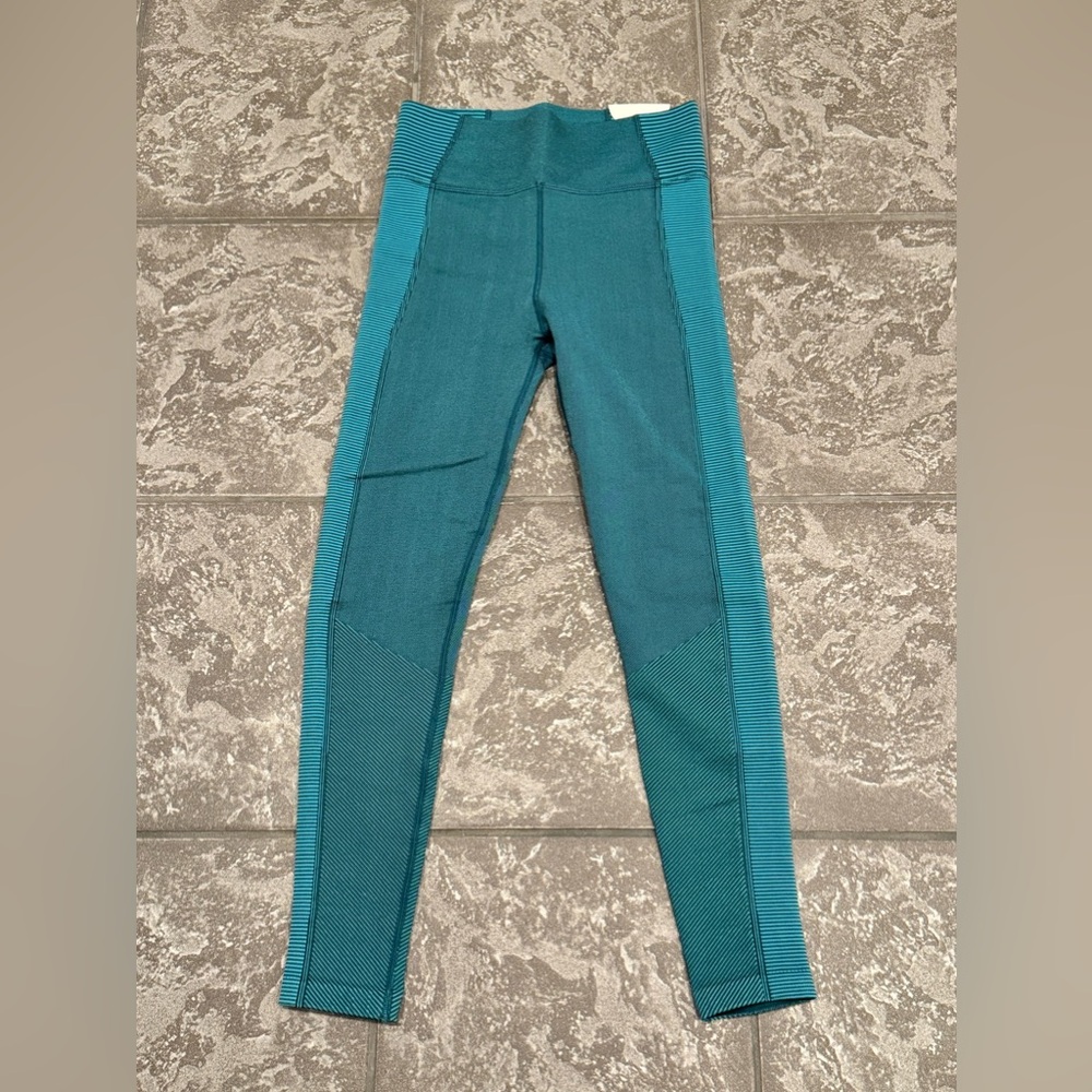 AERIE Women's Offline Seamless Mid-Rise 7/8 Leggings Tights Small Teal NWT $54